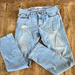 Hollister Blue Distressed Denim Pants